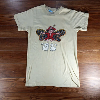 Camiseta psicodélica de colección 1981 Screen Stars 50/50 M bronceada puntada única Foto 1 de 4