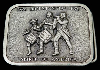 Bicentennial Spirit Of America Bateristas Patriótica Bergamota Hebilla de Cinturón De Colección Foto 1 de 4