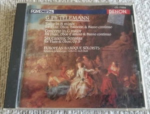G. Ph. TELEMANN-Suite in B Minor,Concerto,Sonatas- EUROPEAN BAROQUE SOLOISTS1991 - Picture 1 of 6
