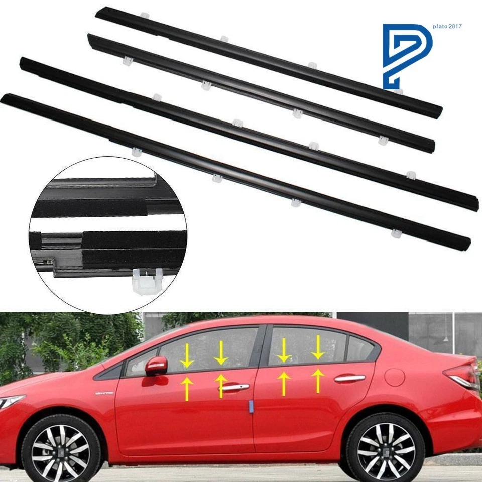 Cinturón de sellado para molduras de ventana exterior apto para Honda Civic 2012-15 Foto 1 de 4
