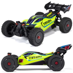 ARRMA ARA4306V4T2 1/8 TYPHON 223S DSC 4X4 RTR Brushless Buggy, Yellow - Picture 1 of 12