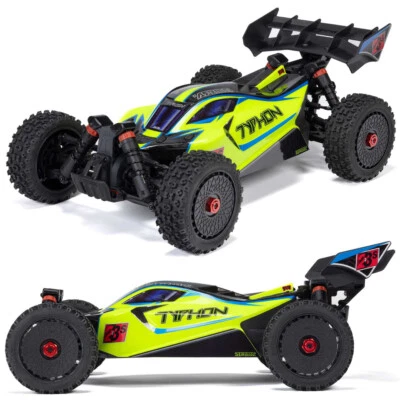 ARRMA ARA4306V4T2 1/8 TYPHON 223S DSC 4X4 RTR Brushless Buggy, Yellow - Image 1 of 4