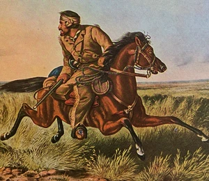 Impresión artística de cuaderno vintage Currier Ives The Prairie Hunter 9 - Imagen 1 de 3