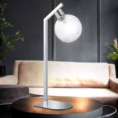 Lampada Da Tavolo LED Sala Pranzo Luce Notturna Sfera di Vetro Interruttore Lxa - Immagine 1 di 4