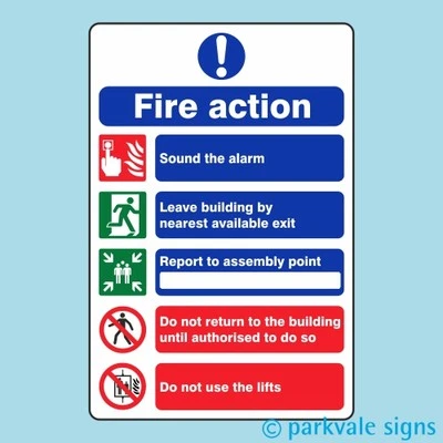 LASTING IMPRESSIONS (SIGNS) LIMITED General Fire Action Sign (415)