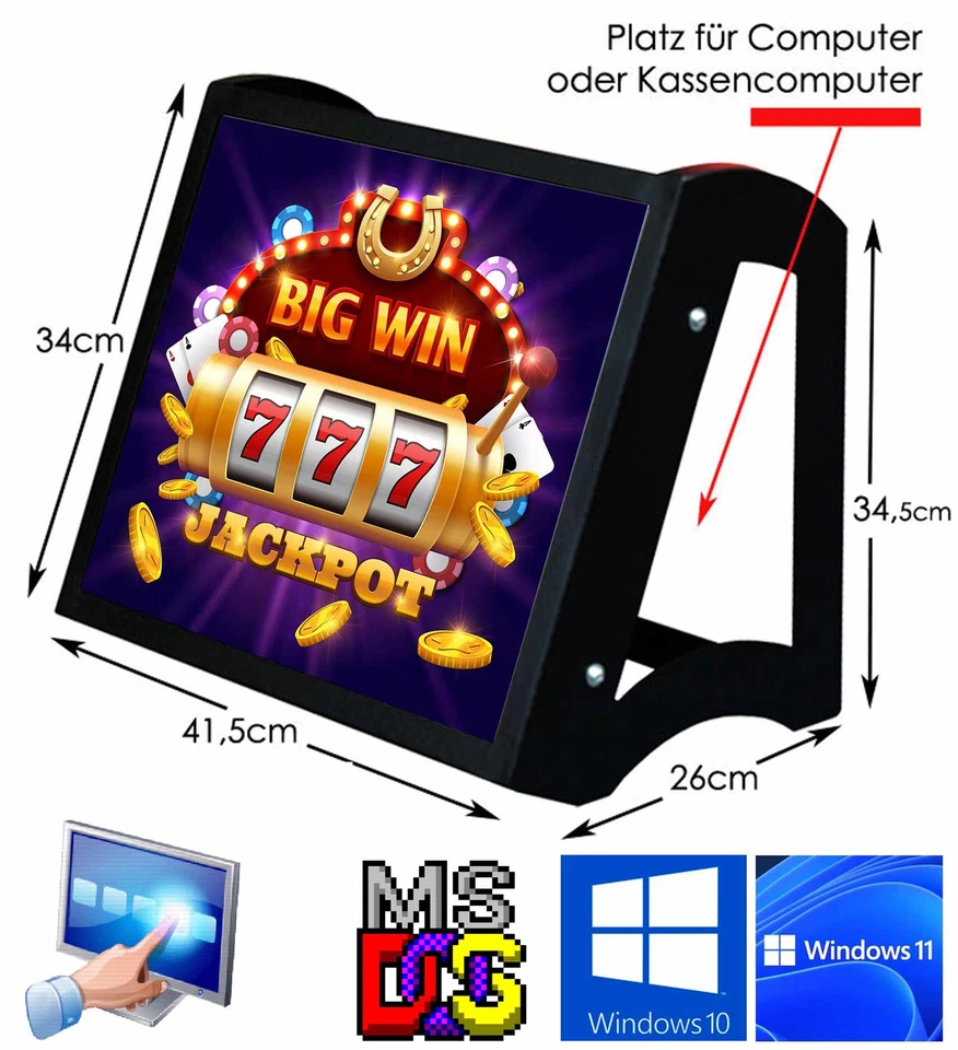 19 " 48cm Monitor With RS-232 3M Touchscreen + Geh For Ms-dos To Windows 10 11 - Image 1 of 1