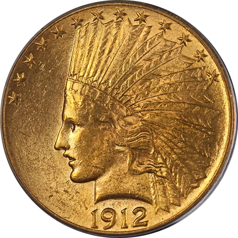 1912-P Indian Gold $10 OGH PCGS MS61 Superb Eye Appeal Strong Strike Cover