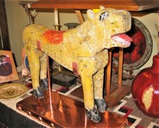 Rare! Jaguar Carnival Carved Wooden Latin American Folk Art Carousel Circus Ride