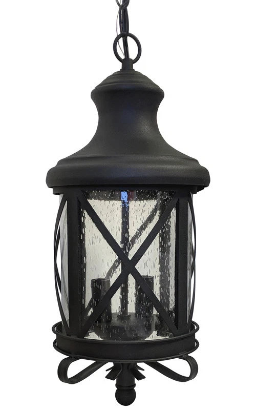 Linterna exterior de aluminio para techo lámpara colgante aplique negro Foto 1 de 1