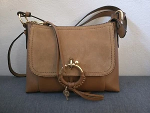 See By Chloe Women Joan Crossbody Handbag Leather Suede Bag Caramello - Picture 1 of 7