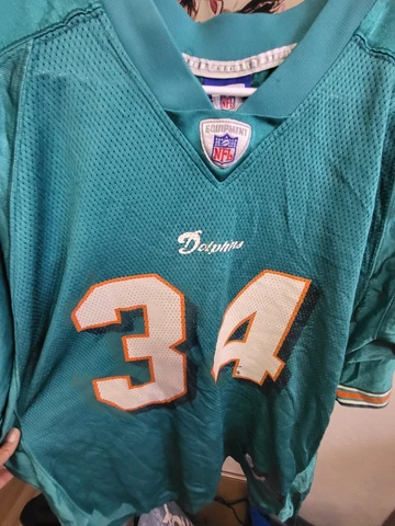 Vintage Miami Dolphins Reebok Ricky Williams 34 NFL Football Jersey Size XL Cover