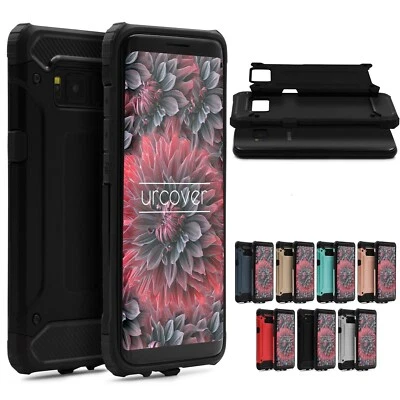 Urcover® Samsung Galaxy OUTDOOR Back Cover Protettiva Case Stile Carbonio Guscio - Immagine 1 di 4