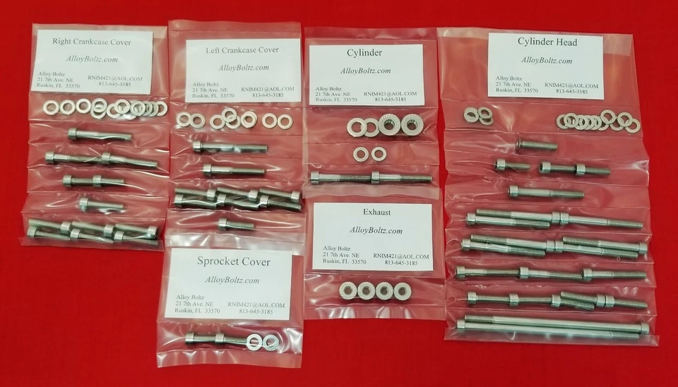 YAMAHA 1983-1989 XT600 SRX600 TT600 JUEGO DE TORNILLOS DE MOTOR DE ACERO INOXIDABLE PULIDO Foto 1 de 1