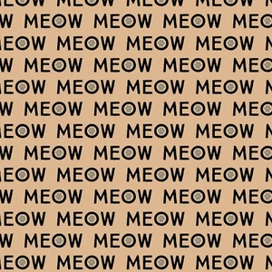 Clothworks - Purrfection - Meows - Digital - Dark Butter, Stoff BTY - Bild 1 von 9