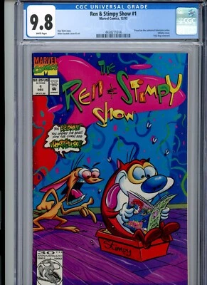 Ren & Stimpy Show #1 1992 Marvel Comics CGC 9.8 White Dan Slott Story - Image 1 of 3