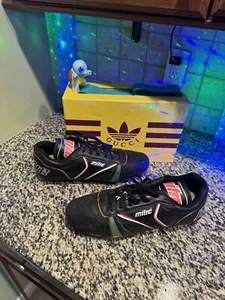 Vintage Mitre Montana Men's Sz 12 Soccer Cleats Football Black White 90s RARE - Picture 1 of 11