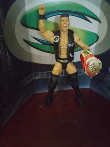WWE AEW Elite Custom Wrestling Figure Sammy Guevara Inner Circle Vest Tnt Belt Cover