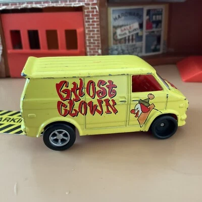 Racing Champions Scooby-Doo Ghost Clown 黄色 Van 2001 Hanna Barbera 复古 — 第 1/4 张图片