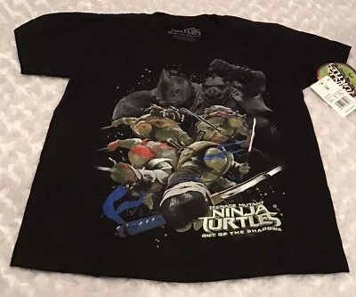 teenage mutant ninja turtles movie poster t shirt boys size S NWT (BIN AC) - Image 1 of 4