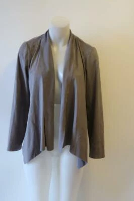 CHAQUETA BLAZER MUJER BAGATELLE GRIS IMITACIÓN GAMUZA ASIMÉTRICA ABIERTA S * Foto 1 de 4