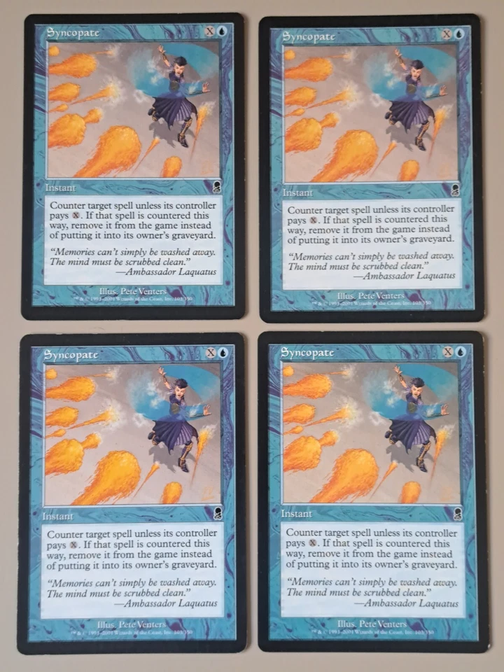 4x Syncopate - MTG Odyssey ODY Common 1 Excellent (EX) 2 Good (GD) 1 Light P(LP) - Imagen 1 de 2