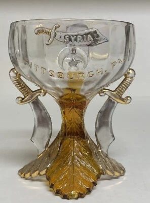 Shriners Syria Temple (Pgh) 1909 Louisville, KY Imperial Session Glass-EAPG-(B) - Image 1 of 4