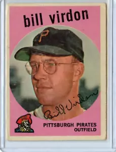 1959 Topps Bill Virdon Pittsburgh Pirates #190 ⭐️💥🎯 En muy buena condición - Imagen 1 de 2