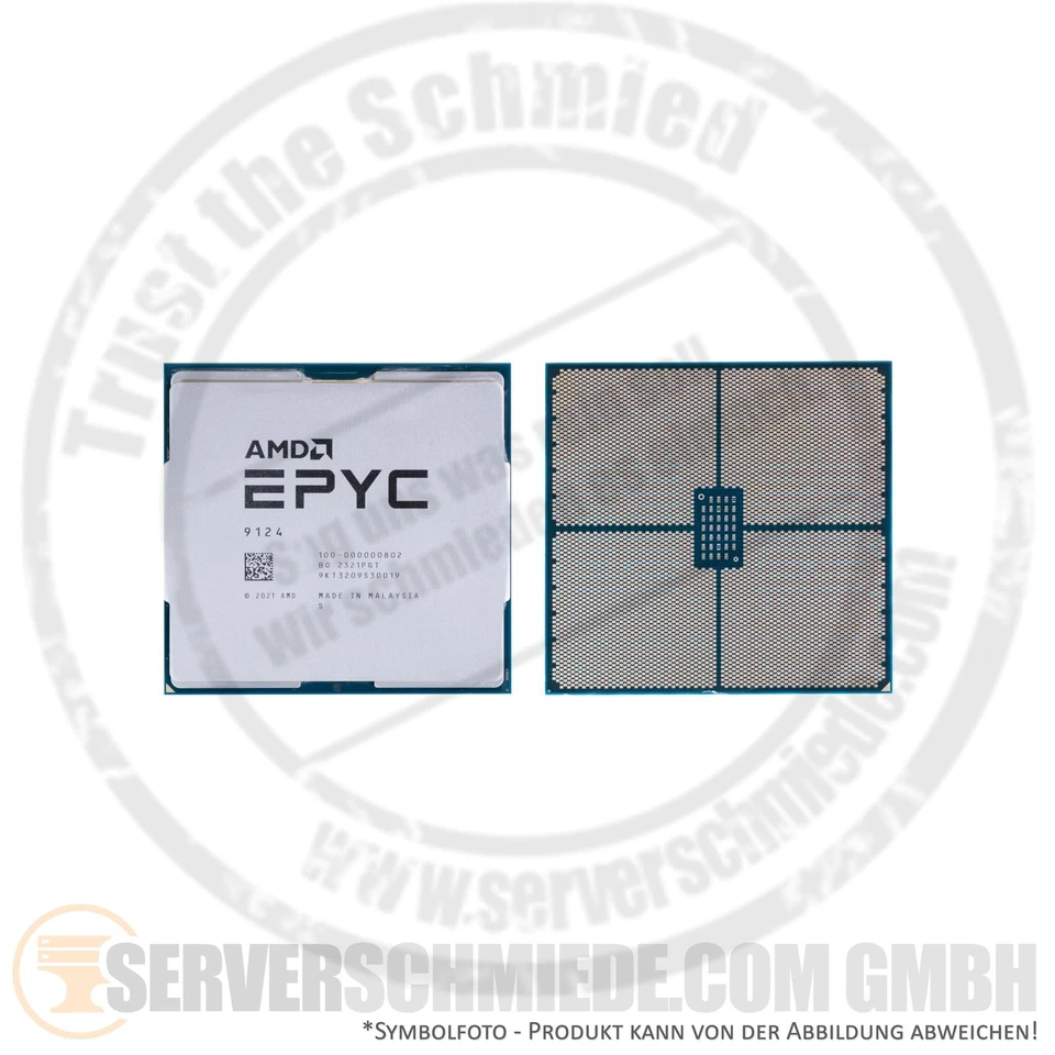 AMD EPYC 9124 16C Server Prozessor 16x 3,00 GHz 64MB Cache 6096 SP5 CPU - Image 1 of 1