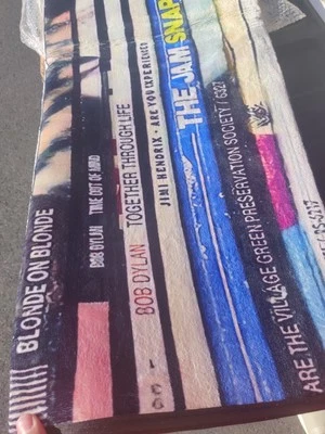 Alfombra de vinilo de rock apilada alfombra de álbum alfombra impresa en pantalla de música 48 x 63 Foto 1 de 4