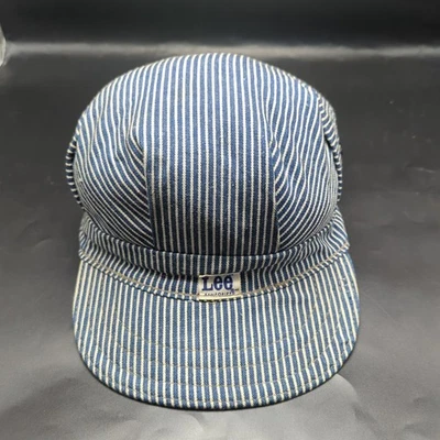 Lee Jeans hat vtg sanforized fitted train engineers cap USA made - Sz S   6 3/4 - Image 1 of 4