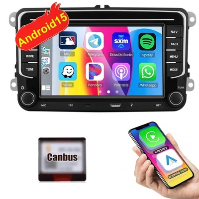 4+64GB Android 15 Autoradio GPS Carplay für VW GOLF 5 6 Plus Polo Passat Touran - Bild 1 von 4
