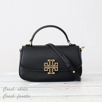 NWT Tory Burch Britten Mini Top Handle Crossbody in Black - Image 1 of 4