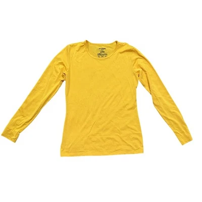 Camisa Atlética Patagonia Capilene Peso Seda Amarilla Manga Larga Top Pequeña Foto 1 de 4