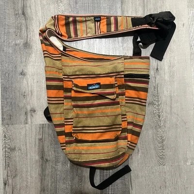 Bolso Bandolera Kavu Rayas Multicolor Cartera Exterior Senderismo Correa para el Hombro Foto 1 de 4