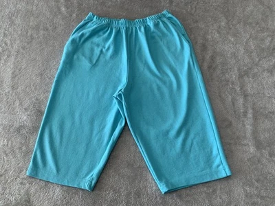 Pantalones Cortos Blair Mujer Medianos Pequeños Azul Teal Largo Bolsillos Relajados Playa Foto 1 de 4