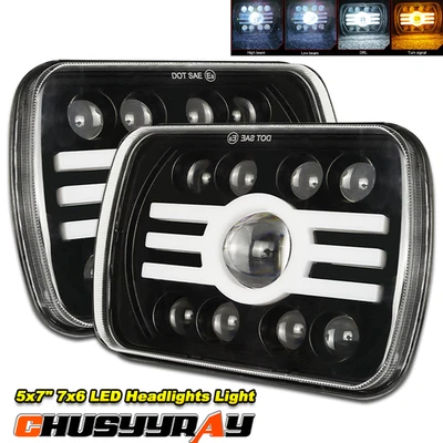 7x6" LED Headlight Hi/Lo Beam 6000k for GMC Savana 1500 2500 3500 Safari Van - Image 1 of 4