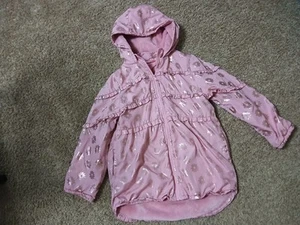 Penelope Mack Girls Jacket Size 12 Fleece Lined Pink Flower Print - Picture 1 of 6