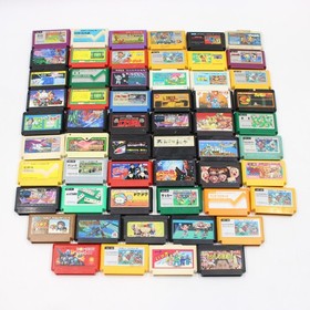 Assorted Famicom Video Games: Super Mario Bros, Dragon Ball Z & More Lot of 57