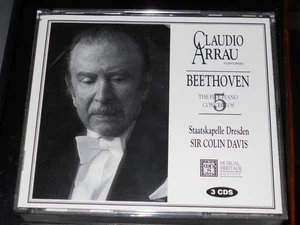 Beethoven: The Five Piano Concertos (Claudio Arrau) 1994 Musical Heritage 3 CDs - Picture 1 of 2