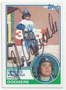 Fernando Valenzuela Los Angeles Dodgers 1983 Topps #40 Signed Card - Bild 1 von 2