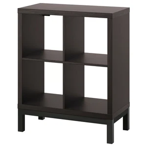 NEW IKEA KALLAX Shelving Unit with Underframe Black Brown/Black 30x37 In - Picture 1 of 7