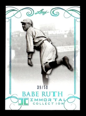 2017 Leaf Babe Ruth Immortal Collection #37 Babe Ruth #/50 - Image 1 of 2