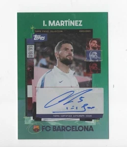 Tarjeta autografiada verde Topps Barcelona Focus 23/24 Íñigo Martínez/99 - Imagen 1 de 11