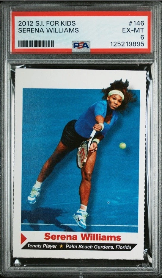塞雷娜·威廉斯 罕见 网球 2012 年 SI 体育图示 儿童卡 美国 PSA 6 — 第 1/2 张图片