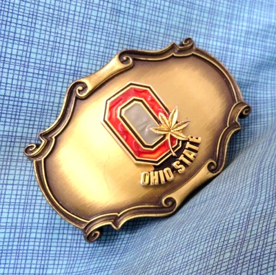 Hebilla de cinturón de la Universidad Estatal de Ohio NCAA Sports Buckeyes de colección años 70 Raintree .GMP621 Foto 1 de 4