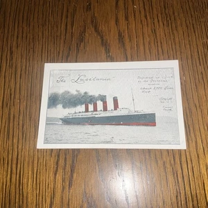 PPC - Printed Card of Cunard R M S Lusitania Entitled ‘The Lusitania’. - Foto 1 di 6