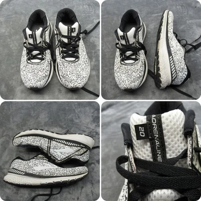 Brooks Adrenaline GTS 20 Shoes Women 9 Black White Running Lightweight Active - Image 1 of 4