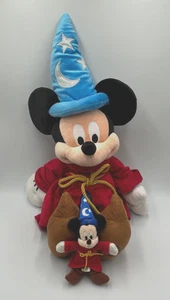 1 The Disney Store 24 Zoll & 1 Disneyland 6 Zoll Plüsch Zauberer Mickey Mouse Fantasia - Bild 1 von 13