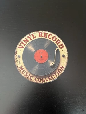 Letrero de pared decorativo de metal COLECCIÓN DE MÚSICA DISCO VINILO estilo retro vintage Foto 1 de 4