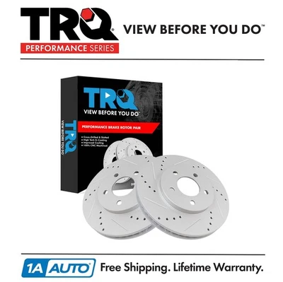 Juego de rotores de freno delanteros TRQ para Ford Mustang 2005-2010 Foto 1 de 4
